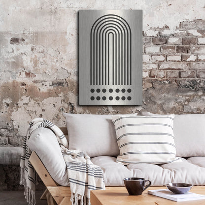 Luxe Metal Art 'Geometric Minimalist 3' by Gary Williams, Metal Wall Art,24x36