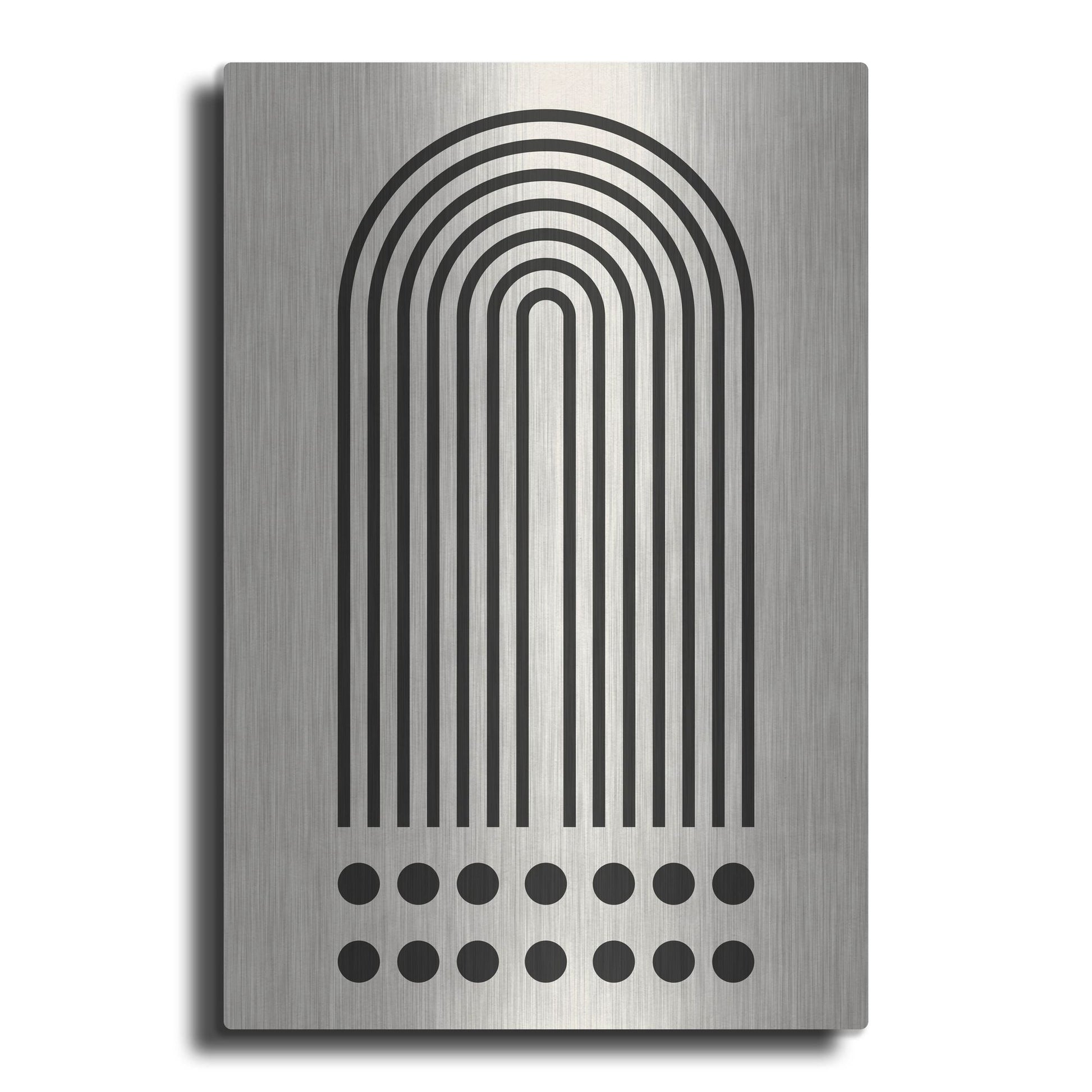 Luxe Metal Art 'Geometric Minimalist 3' by Gary Williams, Metal Wall Art