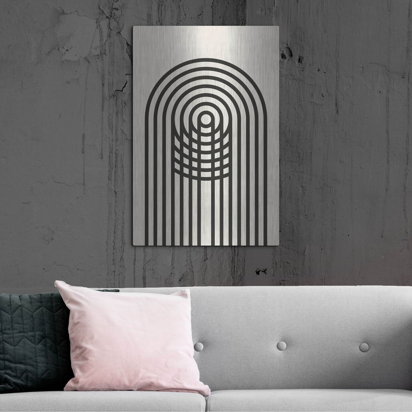 Luxe Metal Art 'Geometric Minimalist 4' by Gary Williams, Metal Wall Art,24x36