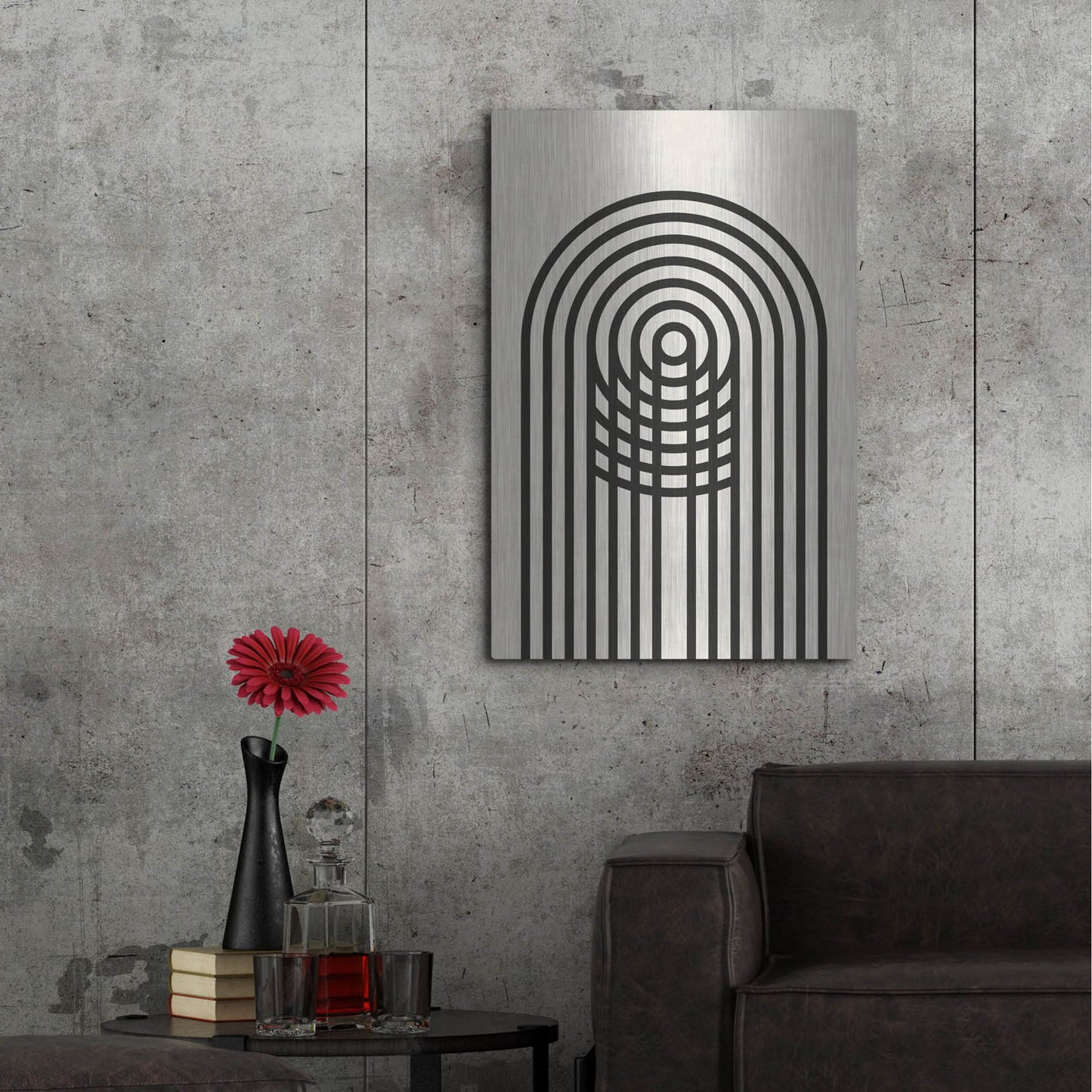 Luxe Metal Art 'Geometric Minimalist 4' by Gary Williams, Metal Wall Art,24x36