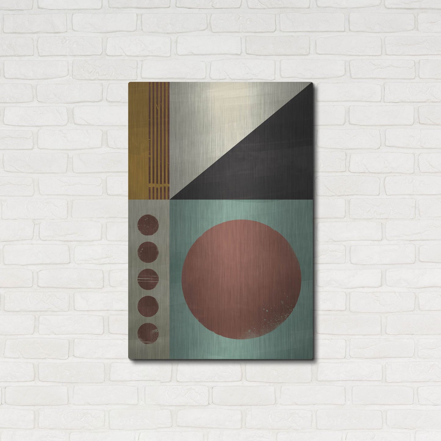 Luxe Metal Art 'Abstract Geometric' by Gary Williams, Metal Wall Art,24x36