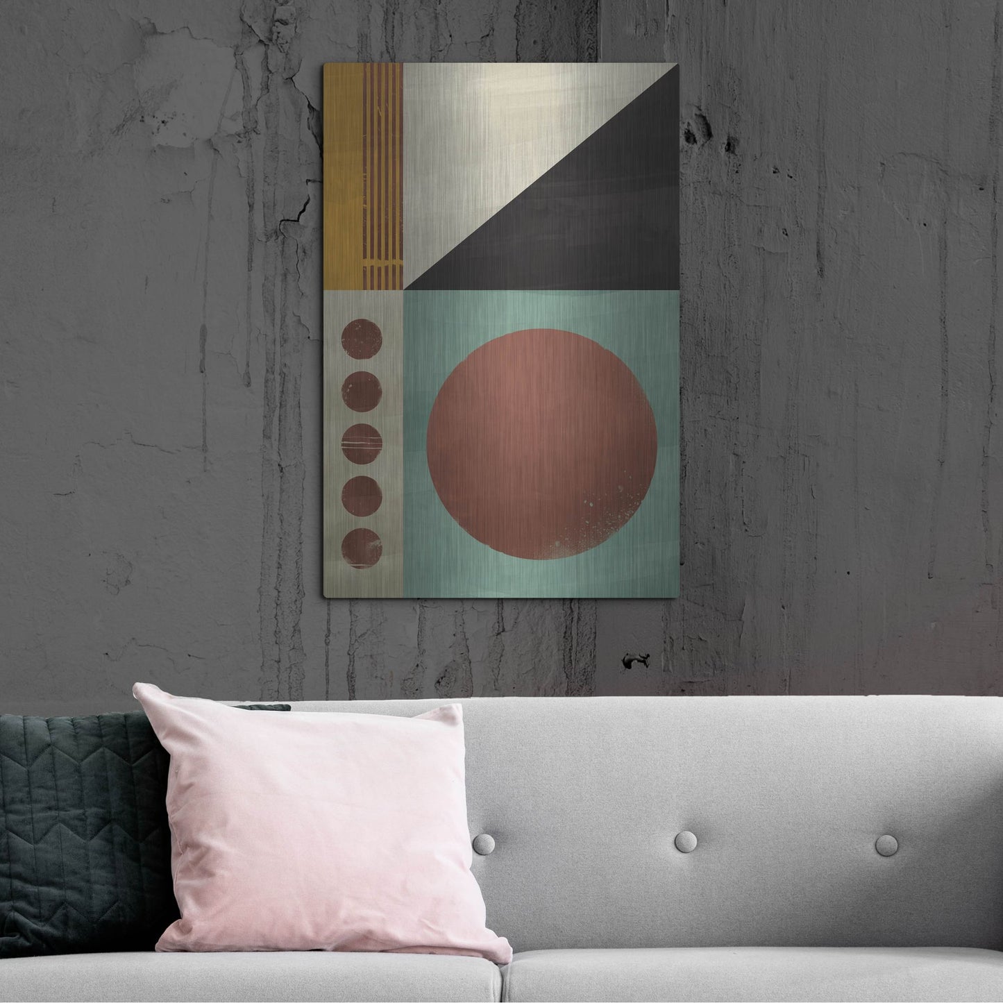 Luxe Metal Art 'Abstract Geometric' by Gary Williams, Metal Wall Art,24x36