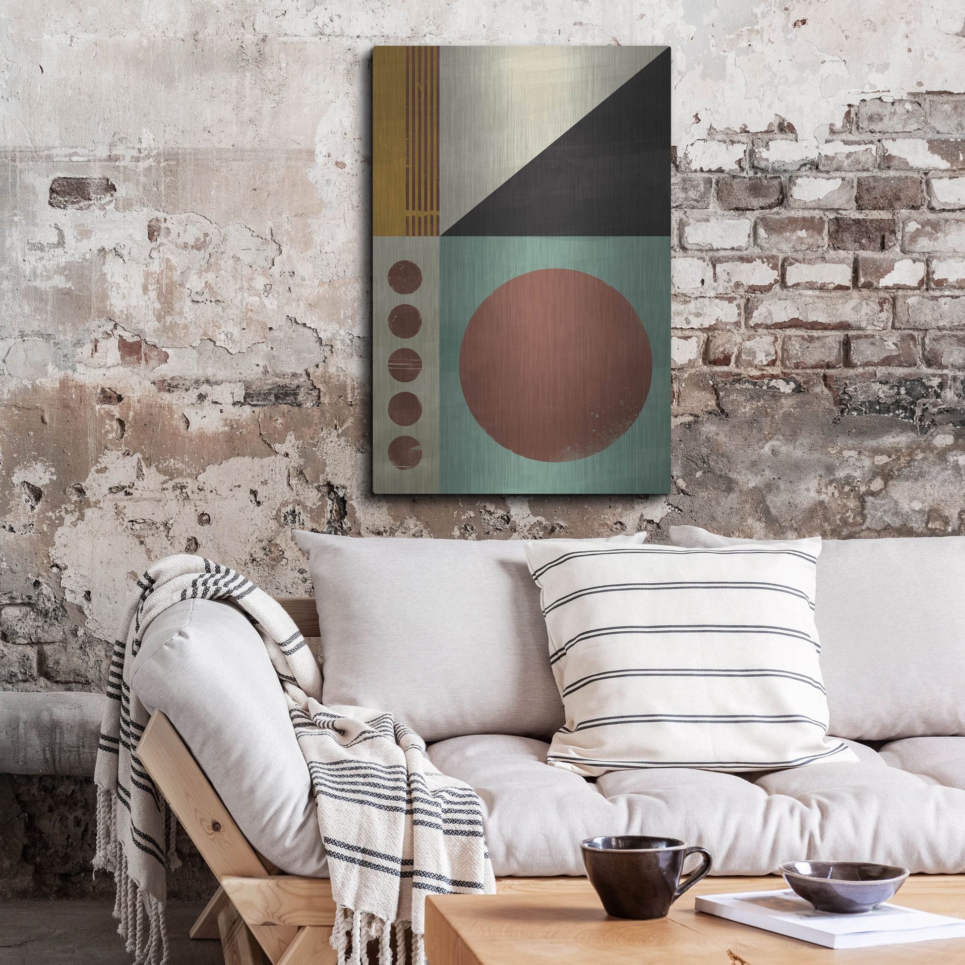 Luxe Metal Art 'Abstract Geometric' by Gary Williams, Metal Wall Art,24x36