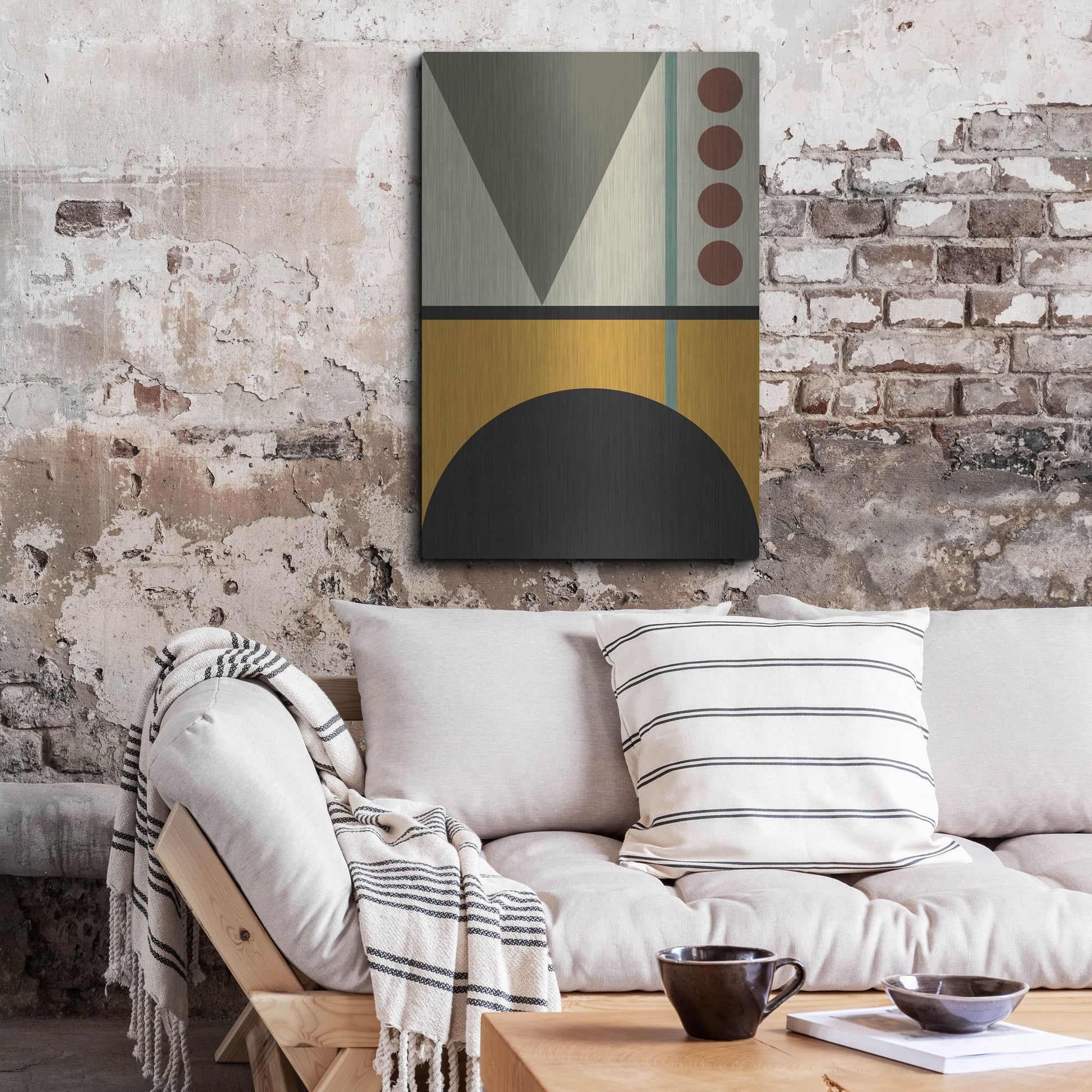 Luxe Metal Art 'Abstract Geometric 2' by Gary Williams, Metal Wall Art,24x36