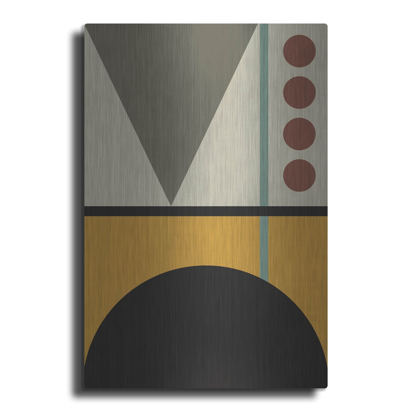 Luxe Metal Art 'Abstract Geometric 2' by Gary Williams, Metal Wall Art