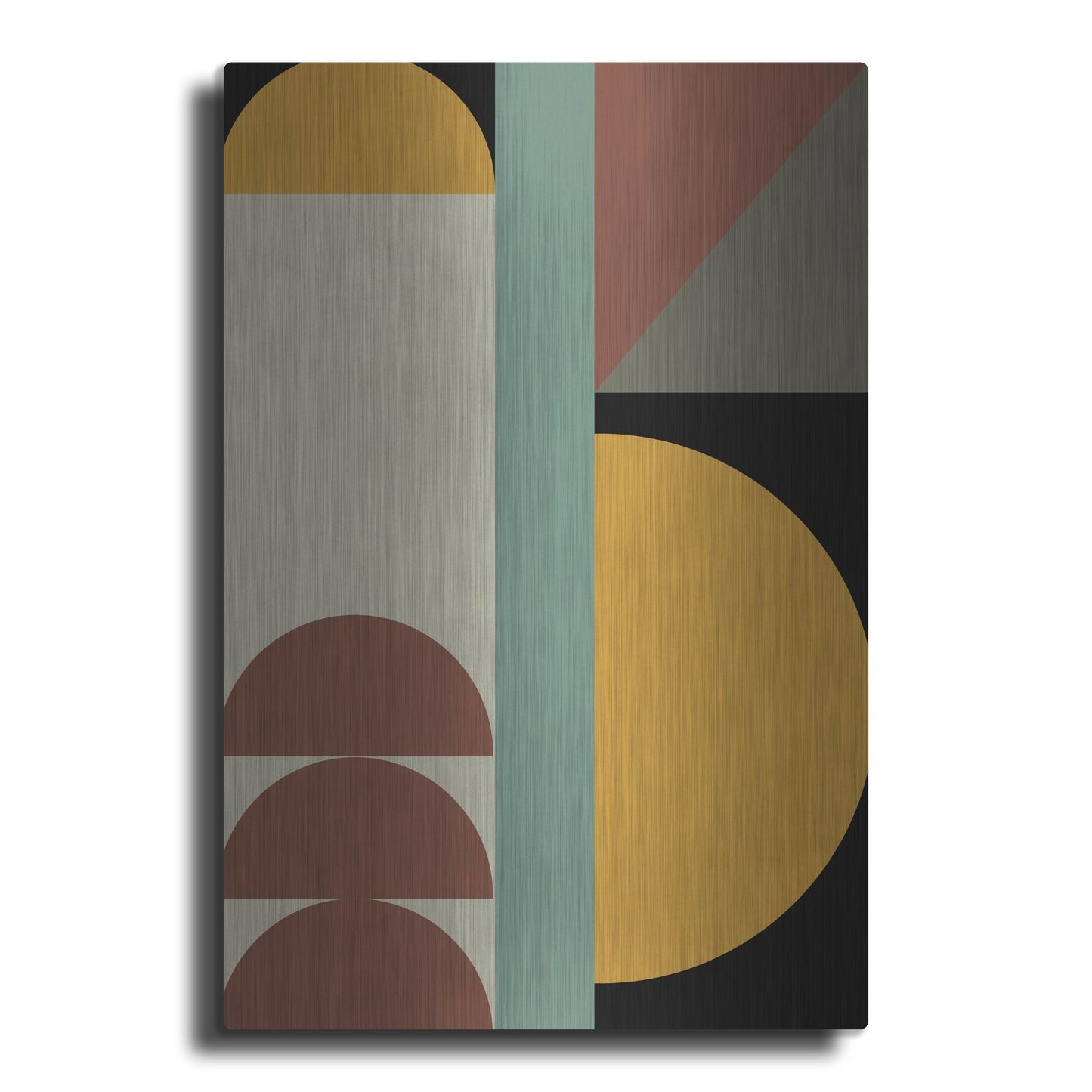 Luxe Metal Art 'Abstract Geometric 3' by Gary Williams, Metal Wall Art