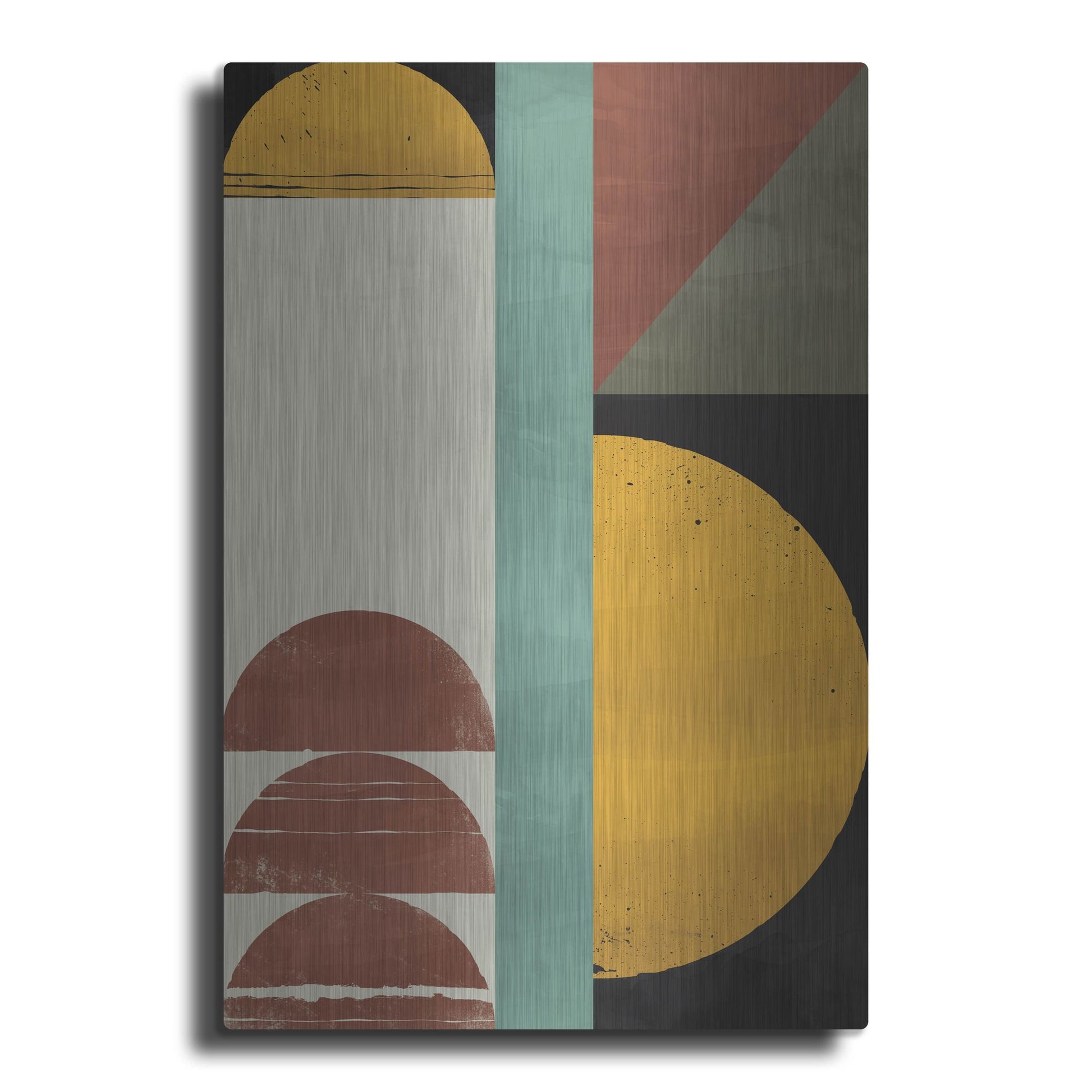 Luxe Metal Art 'Abstract Geometric 4' by Gary Williams, Metal Wall Art