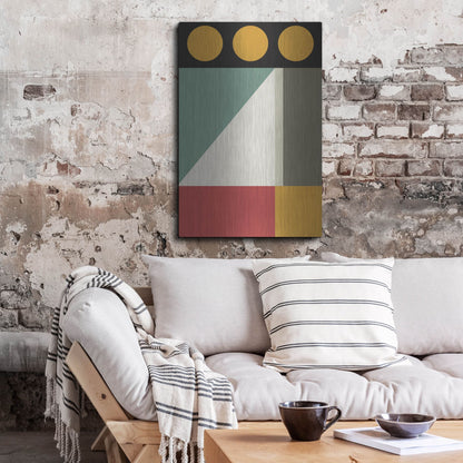 Luxe Metal Art 'Abstract Geometric 5' by Gary Williams, Metal Wall Art,24x36