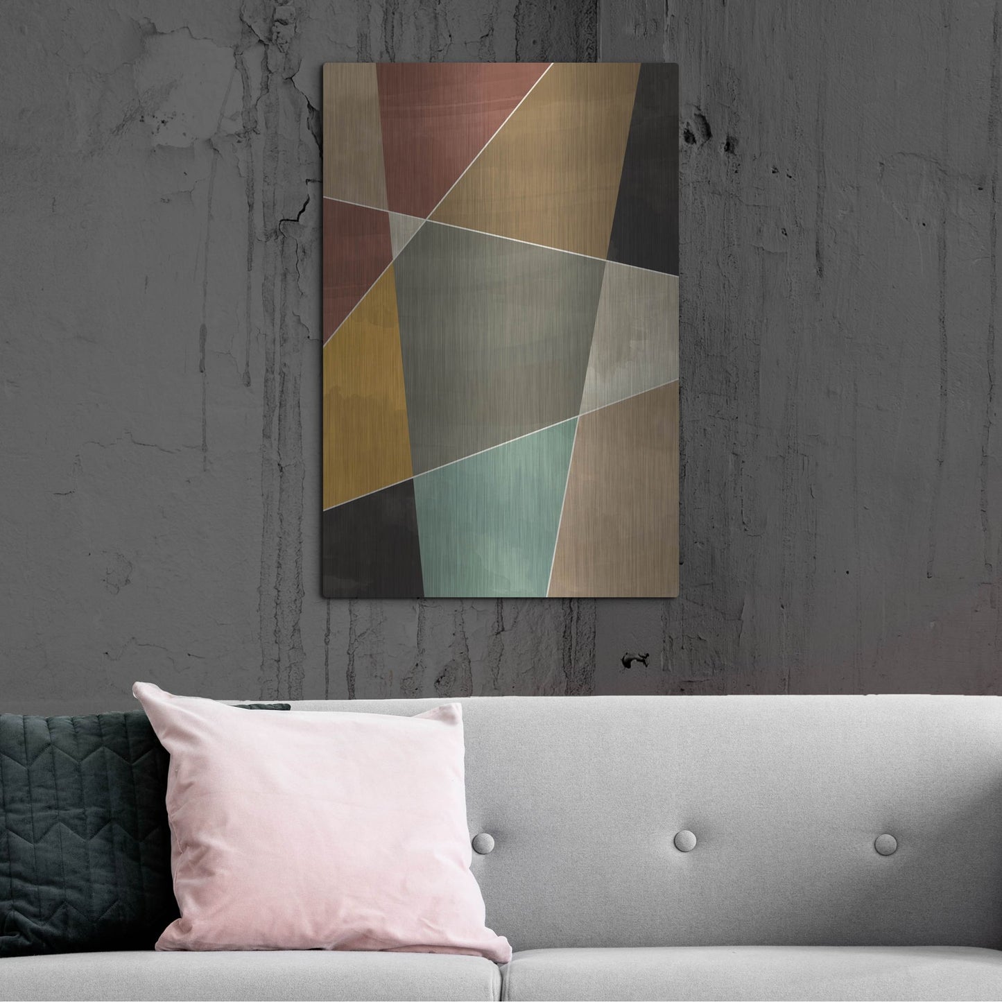 Luxe Metal Art 'Abstract Geometric 7' by Gary Williams, Metal Wall Art,24x36