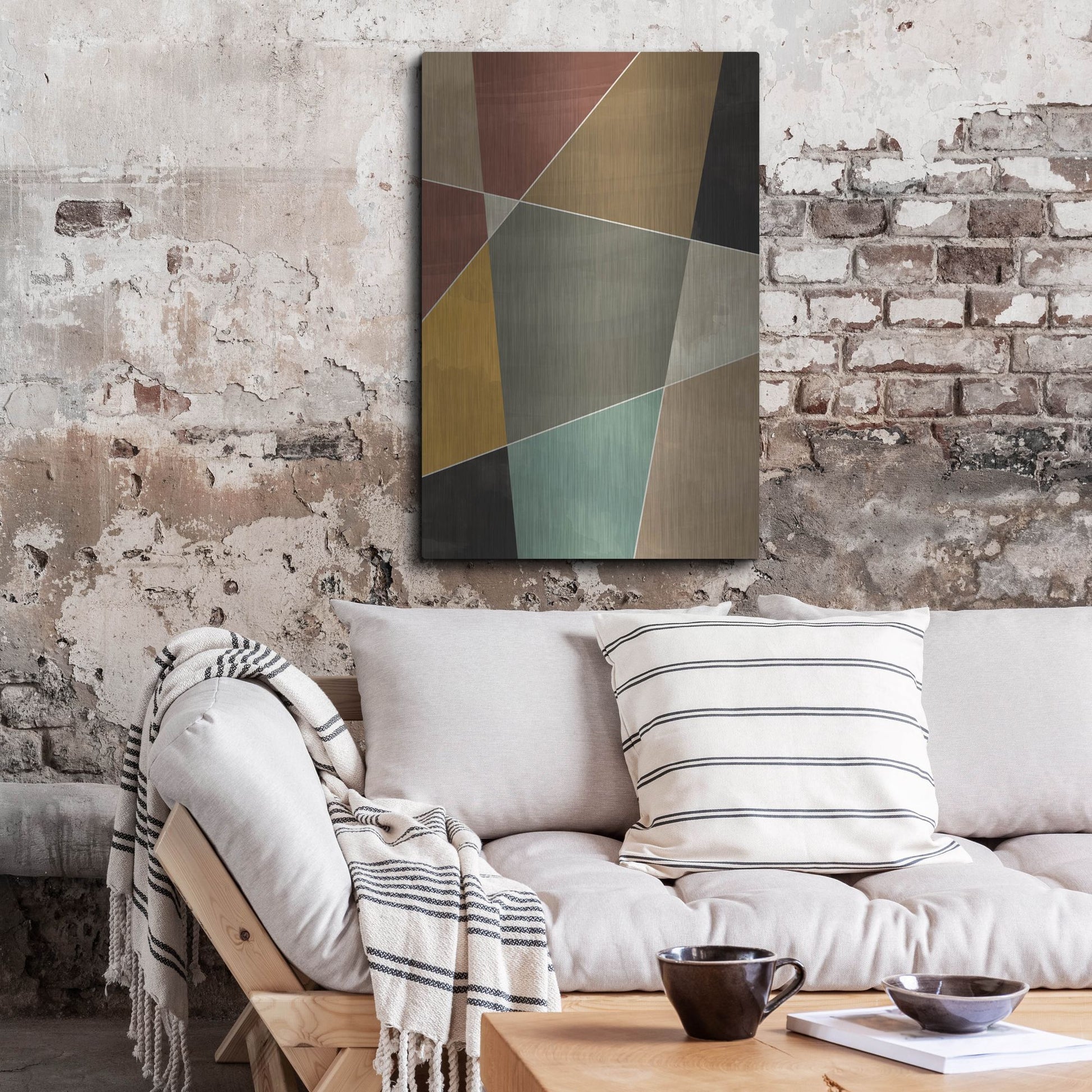 Luxe Metal Art 'Abstract Geometric 7' by Gary Williams, Metal Wall Art,24x36