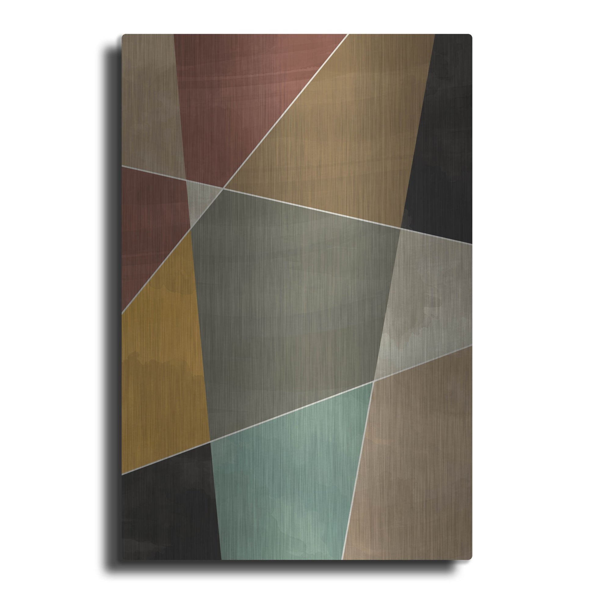 Luxe Metal Art 'Abstract Geometric 7' by Gary Williams, Metal Wall Art