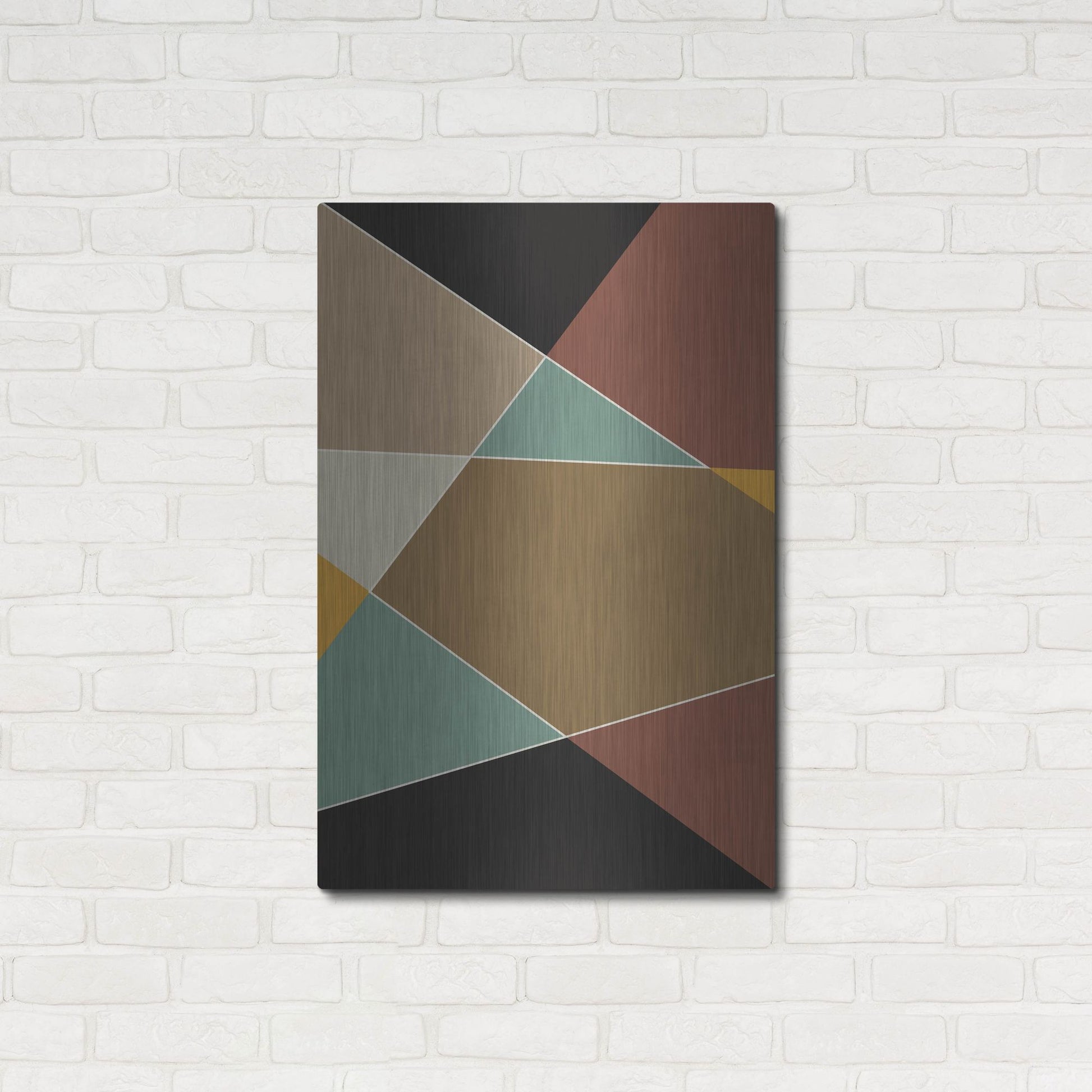 Luxe Metal Art 'Abstract Geometric 8' by Gary Williams, Metal Wall Art,24x36