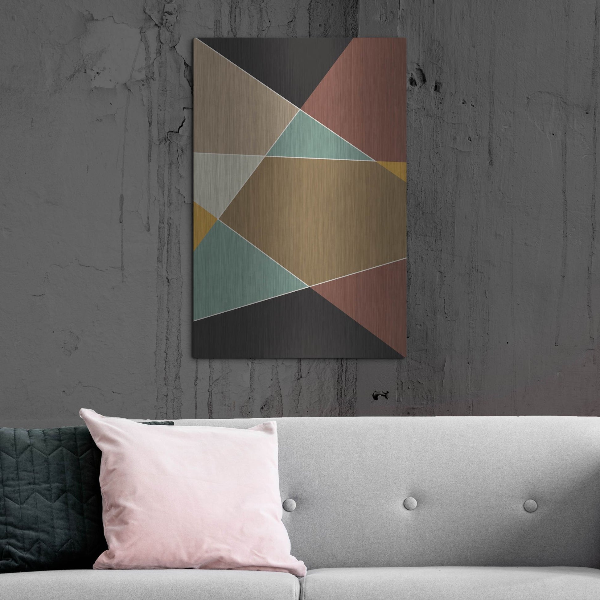 Luxe Metal Art 'Abstract Geometric 8' by Gary Williams, Metal Wall Art,24x36