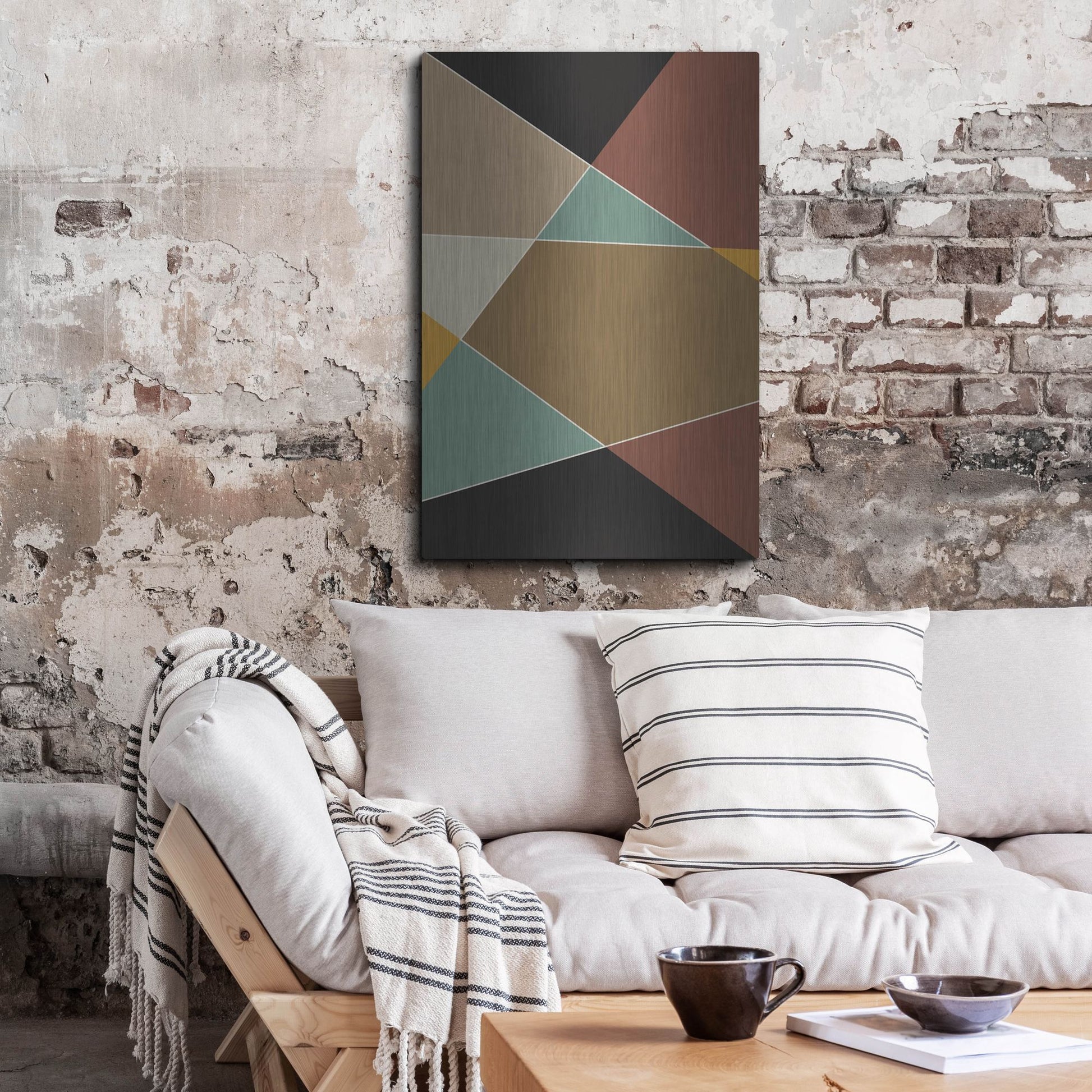 Luxe Metal Art 'Abstract Geometric 8' by Gary Williams, Metal Wall Art,24x36