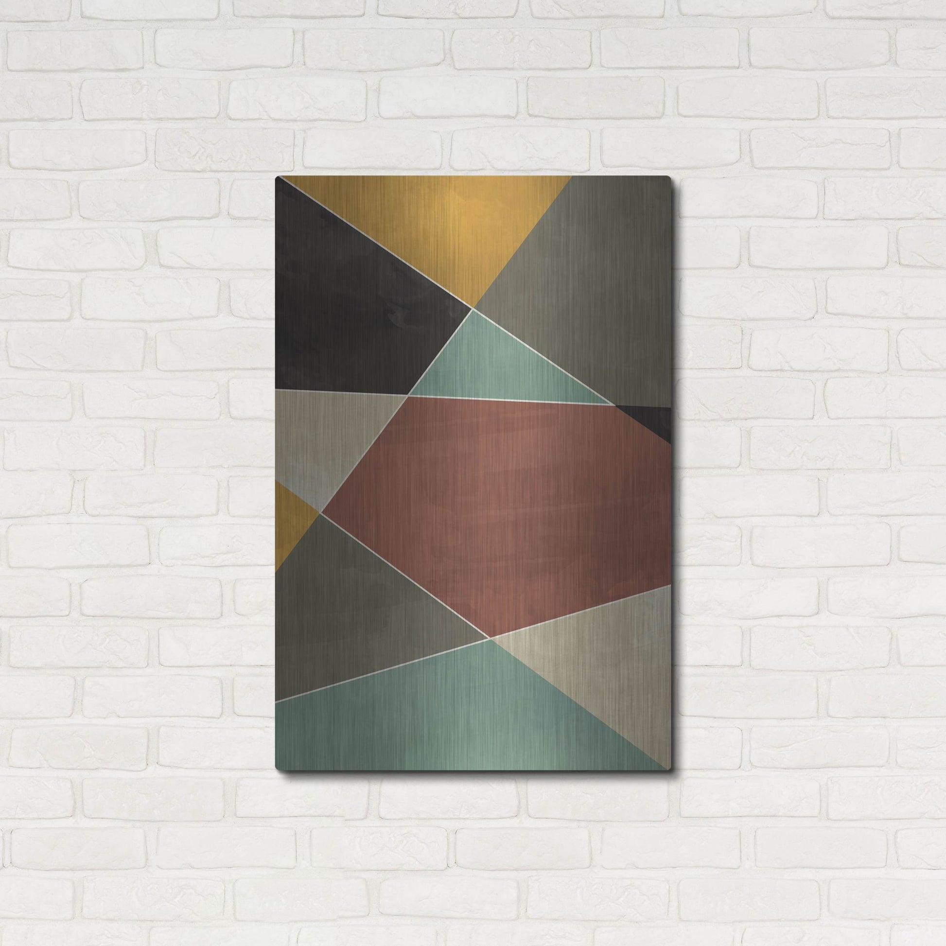 Luxe Metal Art 'Abstract Geometric 9' by Gary Williams, Metal Wall Art,24x36