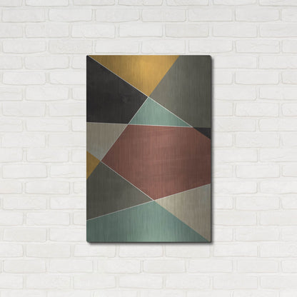 Luxe Metal Art 'Abstract Geometric 9' by Gary Williams, Metal Wall Art,24x36