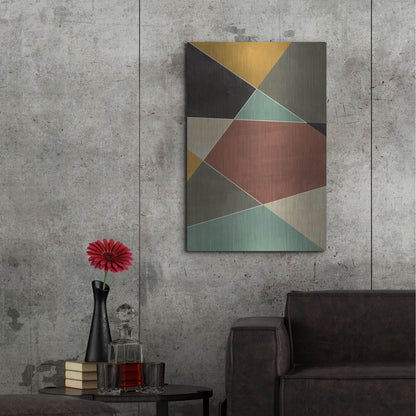 Luxe Metal Art 'Abstract Geometric 9' by Gary Williams, Metal Wall Art,24x36