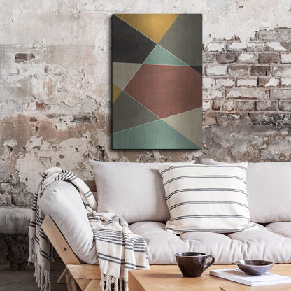 Luxe Metal Art 'Abstract Geometric 9' by Gary Williams, Metal Wall Art,24x36