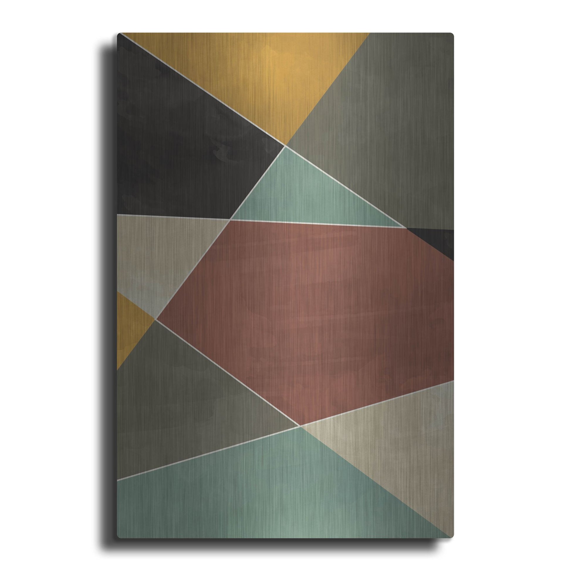 Luxe Metal Art 'Abstract Geometric 9' by Gary Williams, Metal Wall Art