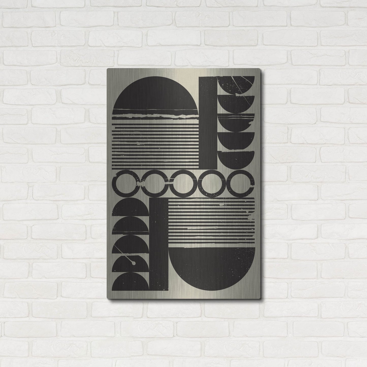 Luxe Metal Art 'Abstract Geometric 11' by Gary Williams, Metal Wall Art,24x36