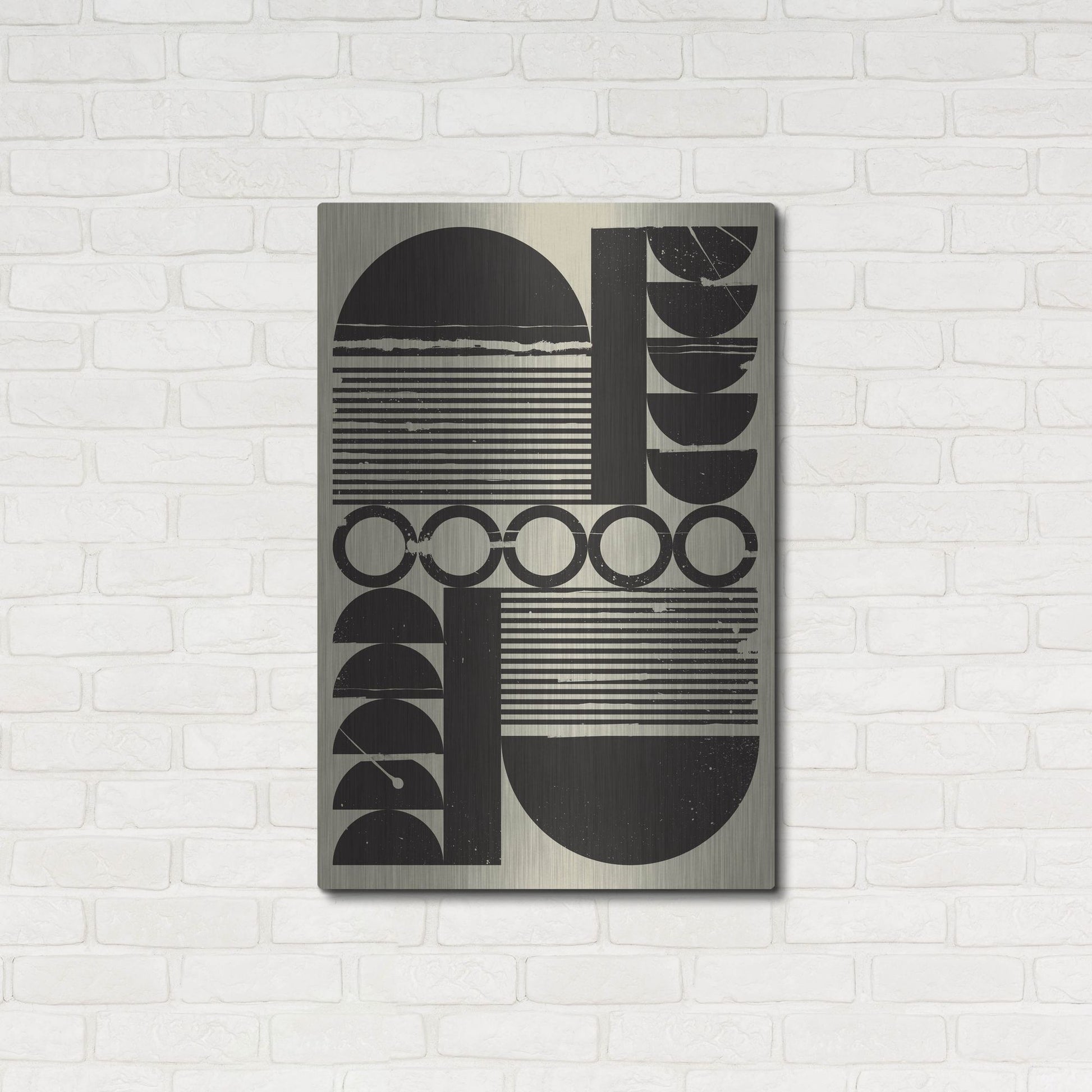 Luxe Metal Art 'Abstract Geometric 11' by Gary Williams, Metal Wall Art,24x36