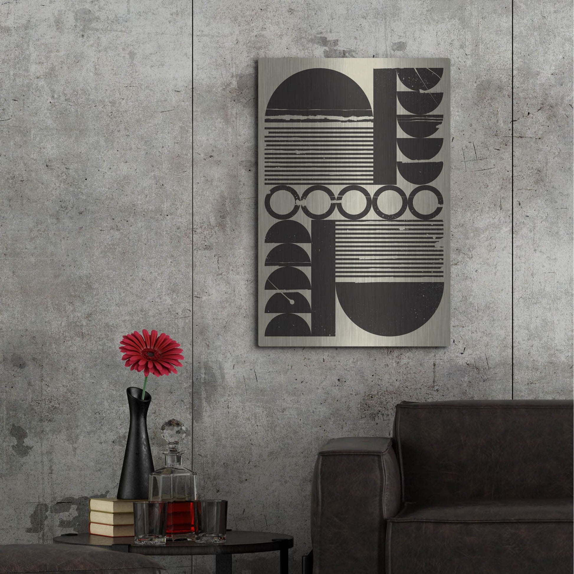 Luxe Metal Art 'Abstract Geometric 11' by Gary Williams, Metal Wall Art,24x36