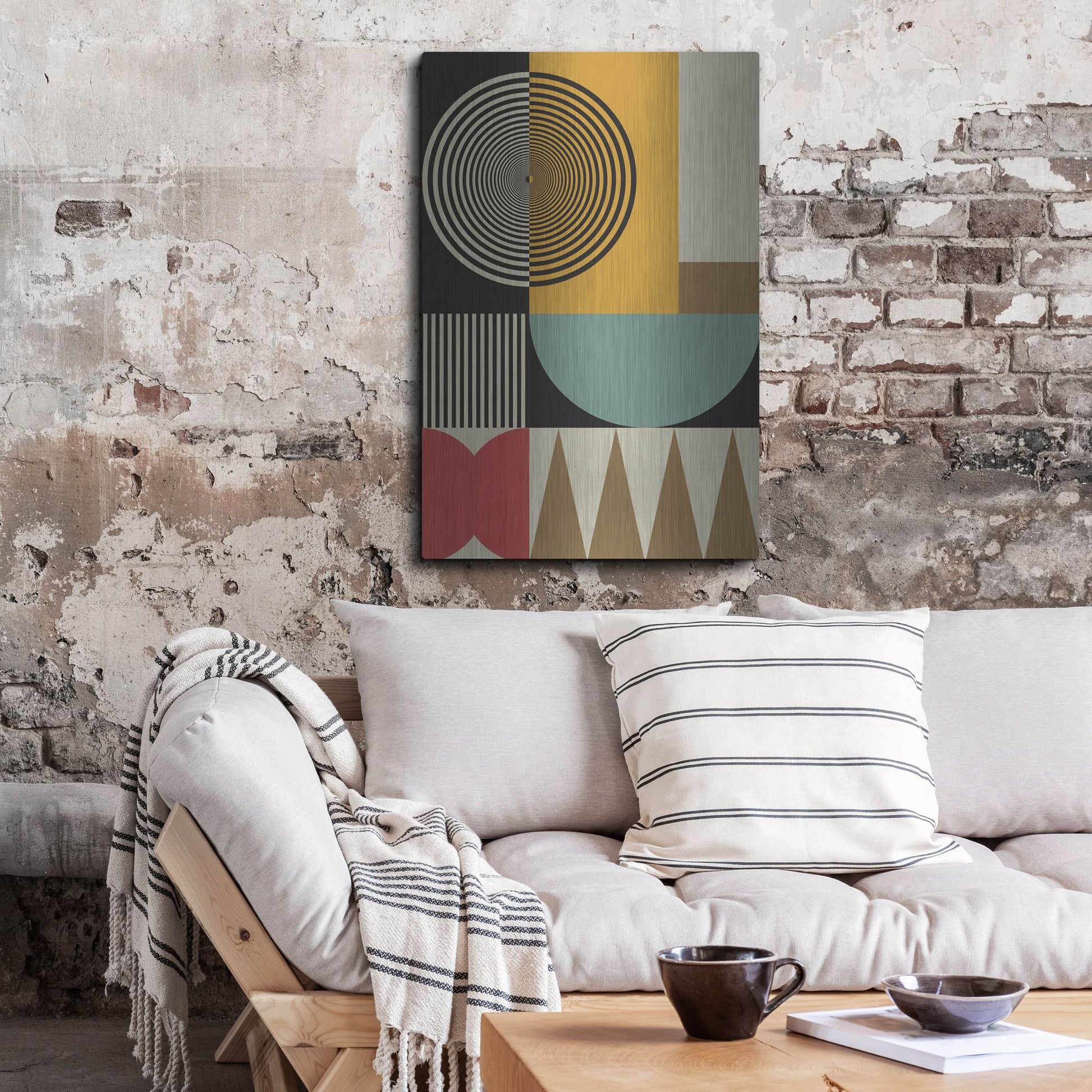 Luxe Metal Art 'Abstract Geometric 12' by Gary Williams, Metal Wall Art,24x36