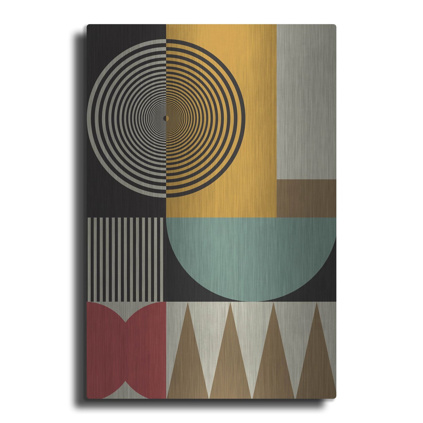 Luxe Metal Art 'Abstract Geometric 12' by Gary Williams, Metal Wall Art