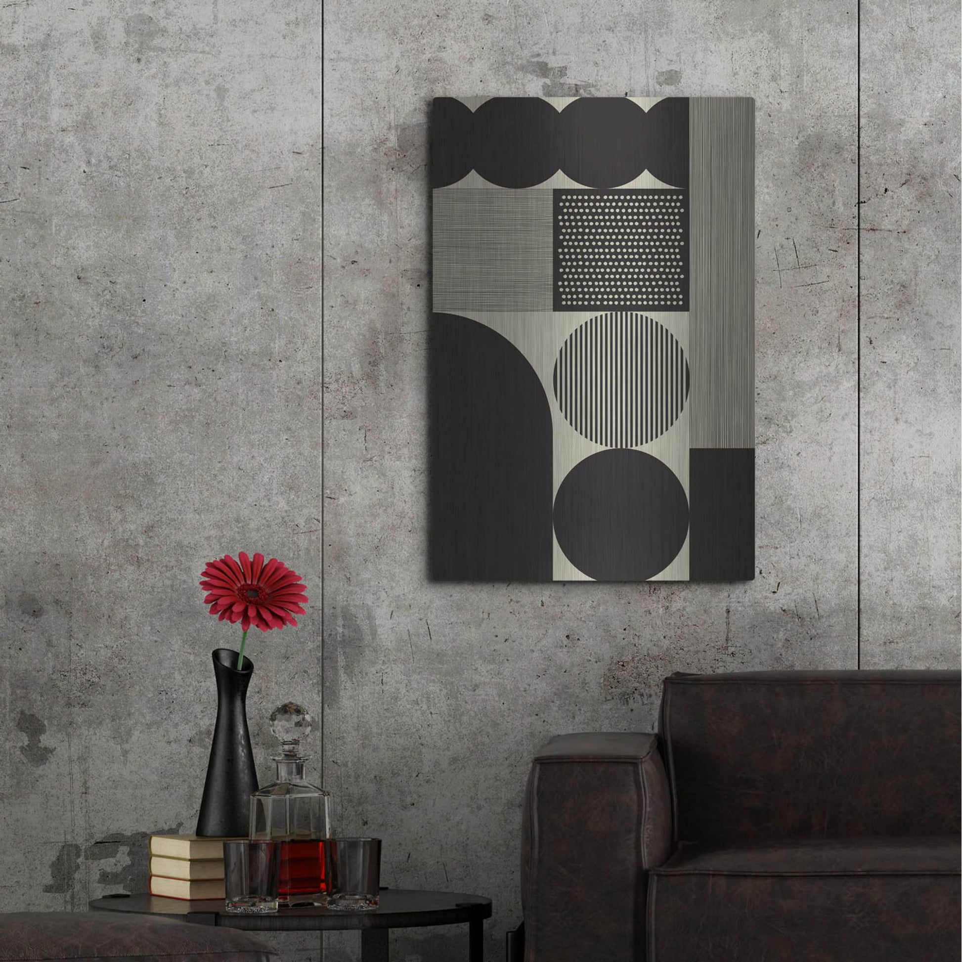 Luxe Metal Art 'Abstract Geometric 13' by Gary Williams, Metal Wall Art,24x36