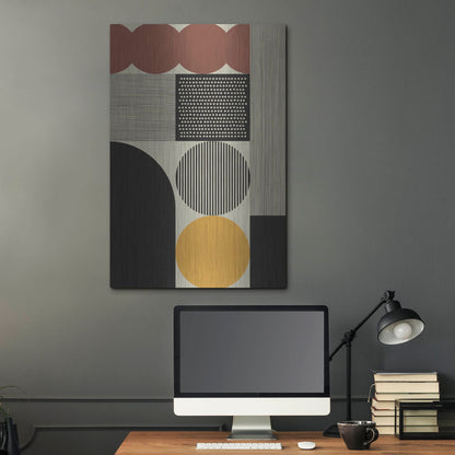 Luxe Metal Art 'Abstract Geometric 14' by Gary Williams, Metal Wall Art,24x36