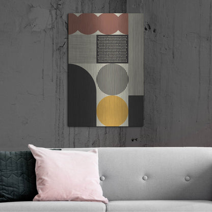 Luxe Metal Art 'Abstract Geometric 14' by Gary Williams, Metal Wall Art,24x36