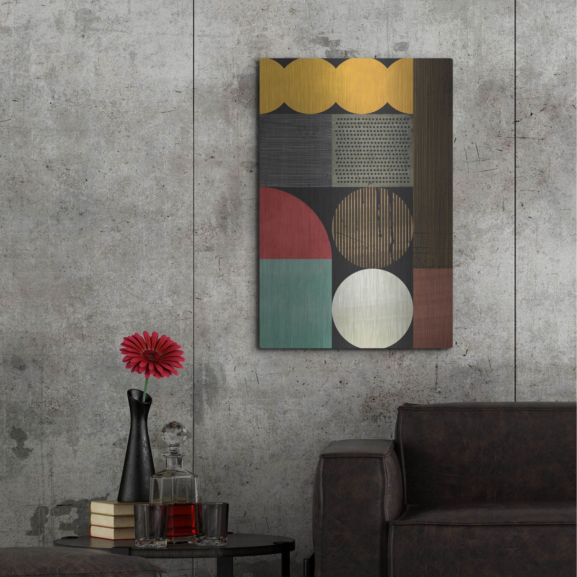 Luxe Metal Art 'Abstract Geometric 15' by Gary Williams, Metal Wall Art,24x36