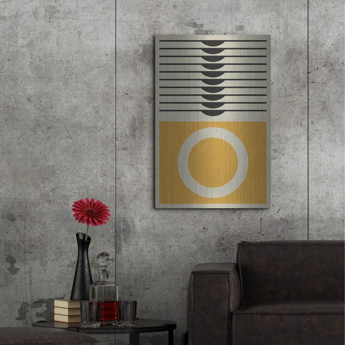 Luxe Metal Art 'Abstract Geometric 16' by Gary Williams, Metal Wall Art,24x36