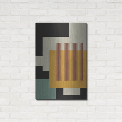 Luxe Metal Art 'Abstract Geometric 17' by Gary Williams, Metal Wall Art,24x36