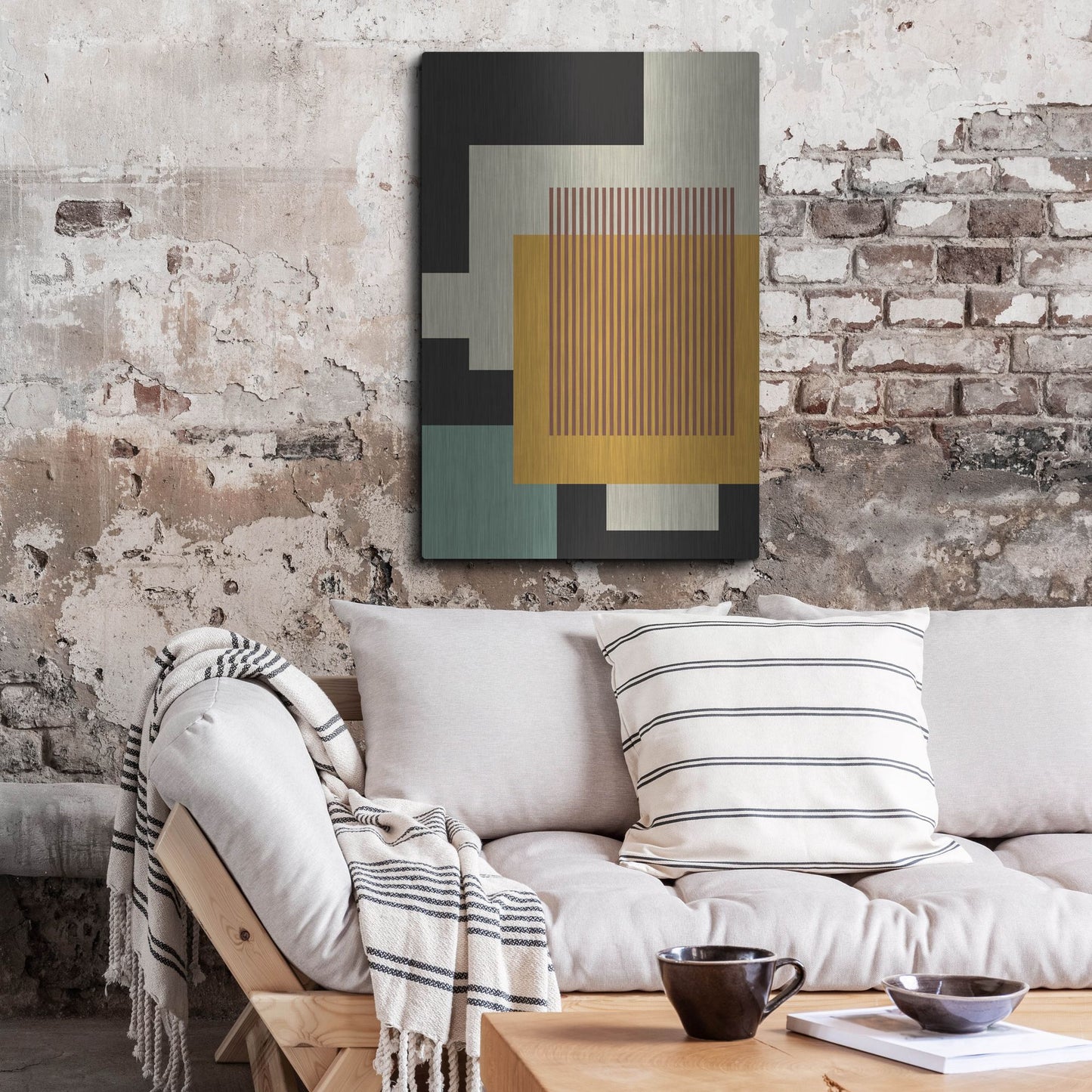 Luxe Metal Art 'Abstract Geometric 17' by Gary Williams, Metal Wall Art,24x36