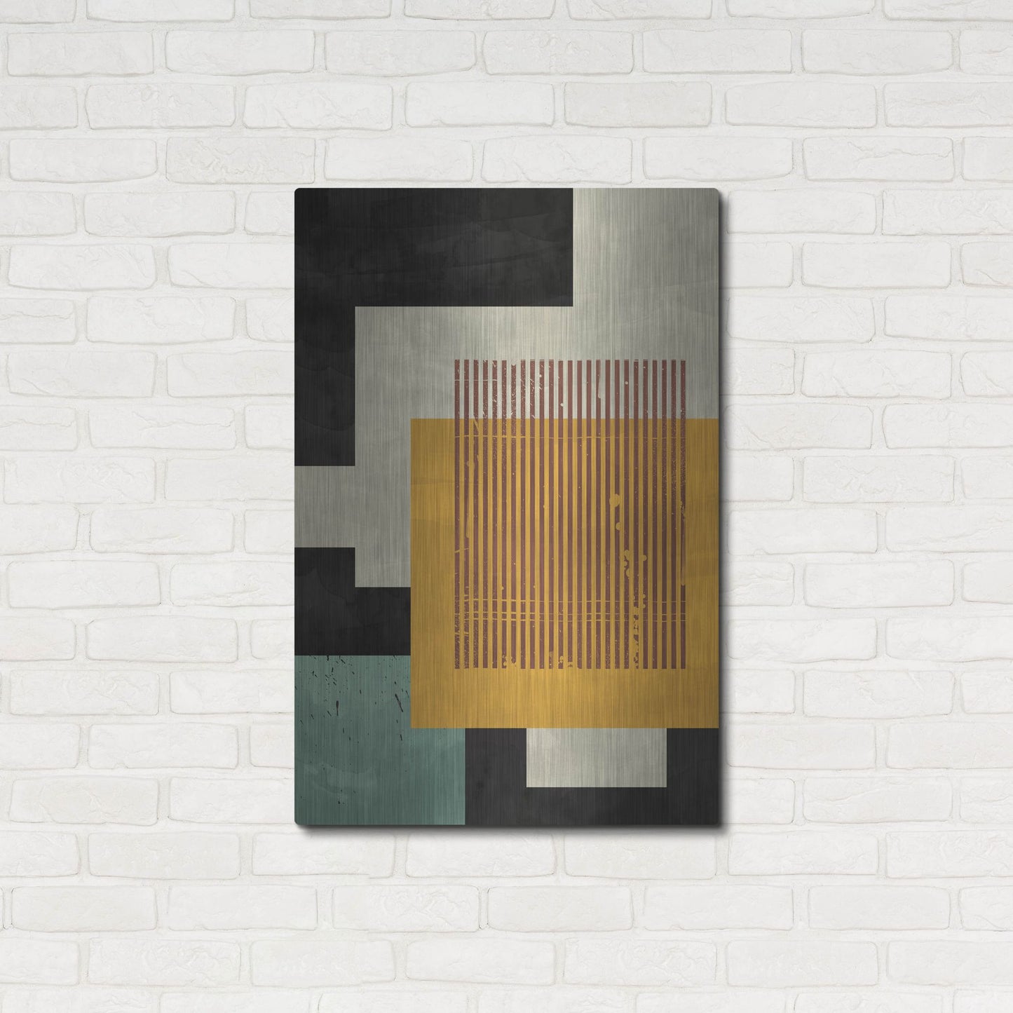 Luxe Metal Art 'Abstract Geometric 18' by Gary Williams, Metal Wall Art,24x36