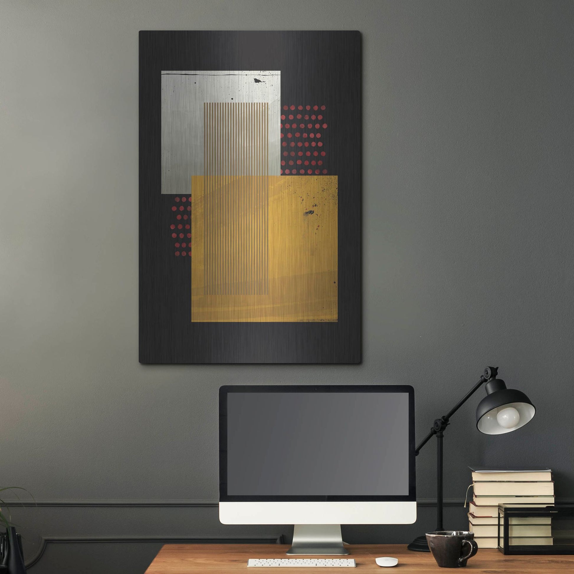 Luxe Metal Art 'Abstract Geometric 19' by Gary Williams, Metal Wall Art,24x36