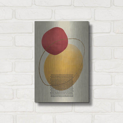 Luxe Metal Art 'Abstract Geometric 21' by Gary Williams, Metal Wall Art,12x16