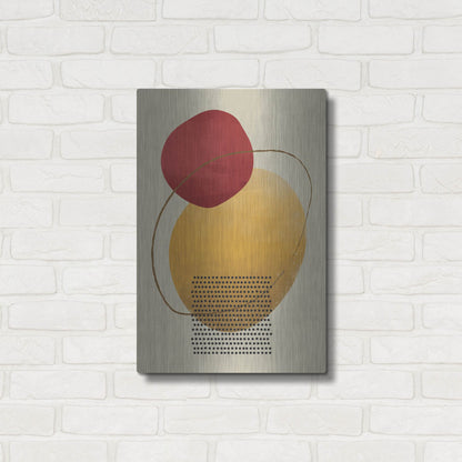 Luxe Metal Art 'Abstract Geometric 21' by Gary Williams, Metal Wall Art,16x24