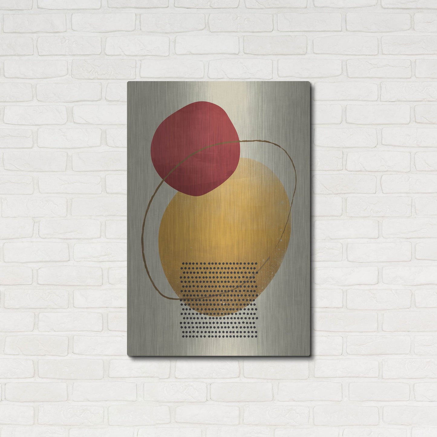 Luxe Metal Art 'Abstract Geometric 21' by Gary Williams, Metal Wall Art,24x36