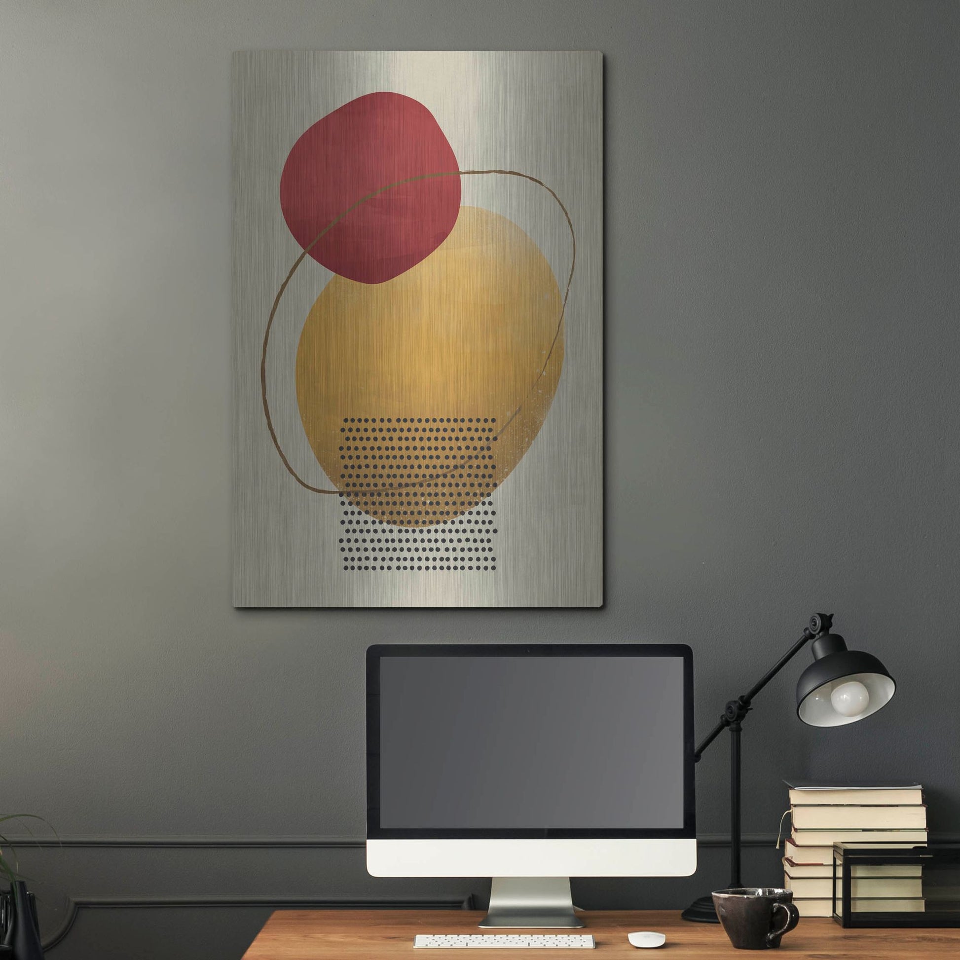 Luxe Metal Art 'Abstract Geometric 21' by Gary Williams, Metal Wall Art,24x36