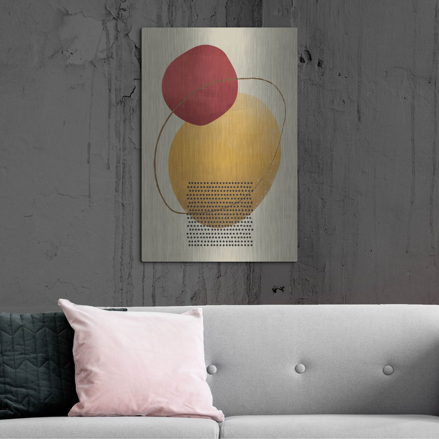 Luxe Metal Art 'Abstract Geometric 21' by Gary Williams, Metal Wall Art,24x36