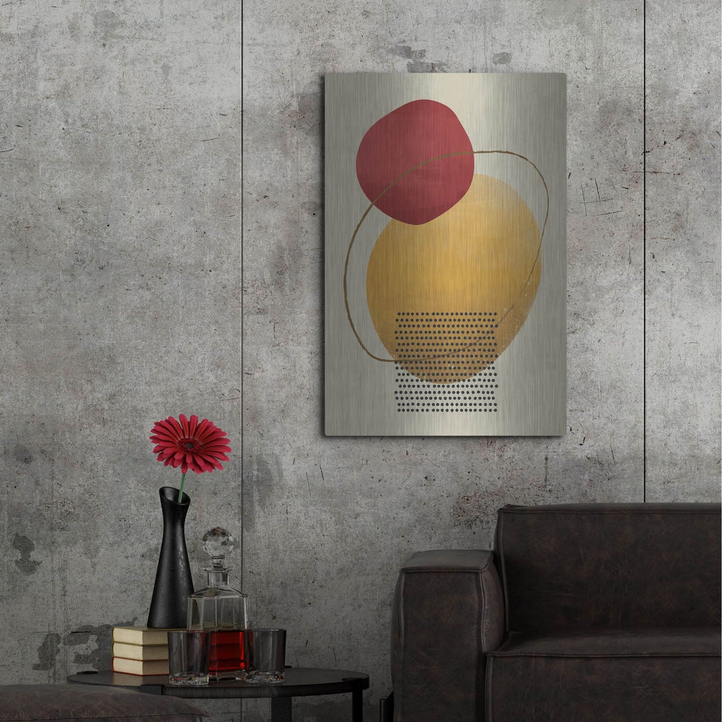 Luxe Metal Art 'Abstract Geometric 21' by Gary Williams, Metal Wall Art,24x36