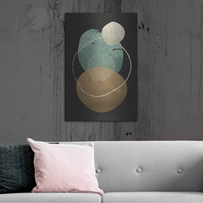 Luxe Metal Art 'Abstract Geometric 22' by Gary Williams, Metal Wall Art,24x36