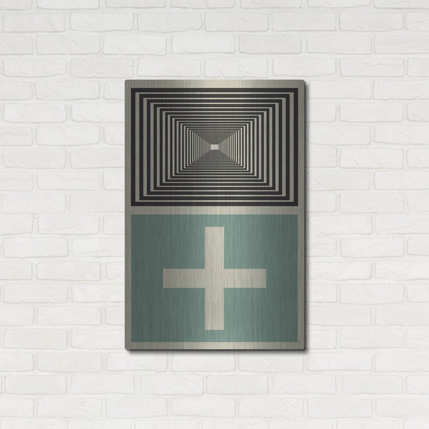 Luxe Metal Art 'Abstract Geometric 23' by Gary Williams, Metal Wall Art,24x36