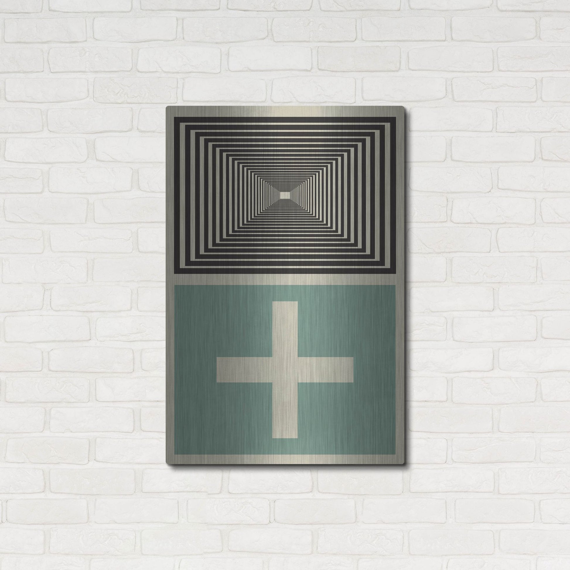 Luxe Metal Art 'Abstract Geometric 23' by Gary Williams, Metal Wall Art,24x36