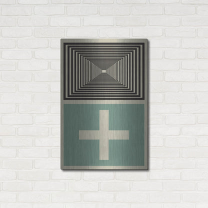 Luxe Metal Art 'Abstract Geometric 23' by Gary Williams, Metal Wall Art,24x36