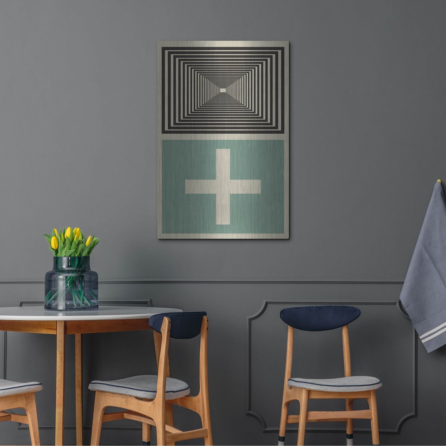 Luxe Metal Art 'Abstract Geometric 23' by Gary Williams, Metal Wall Art,24x36