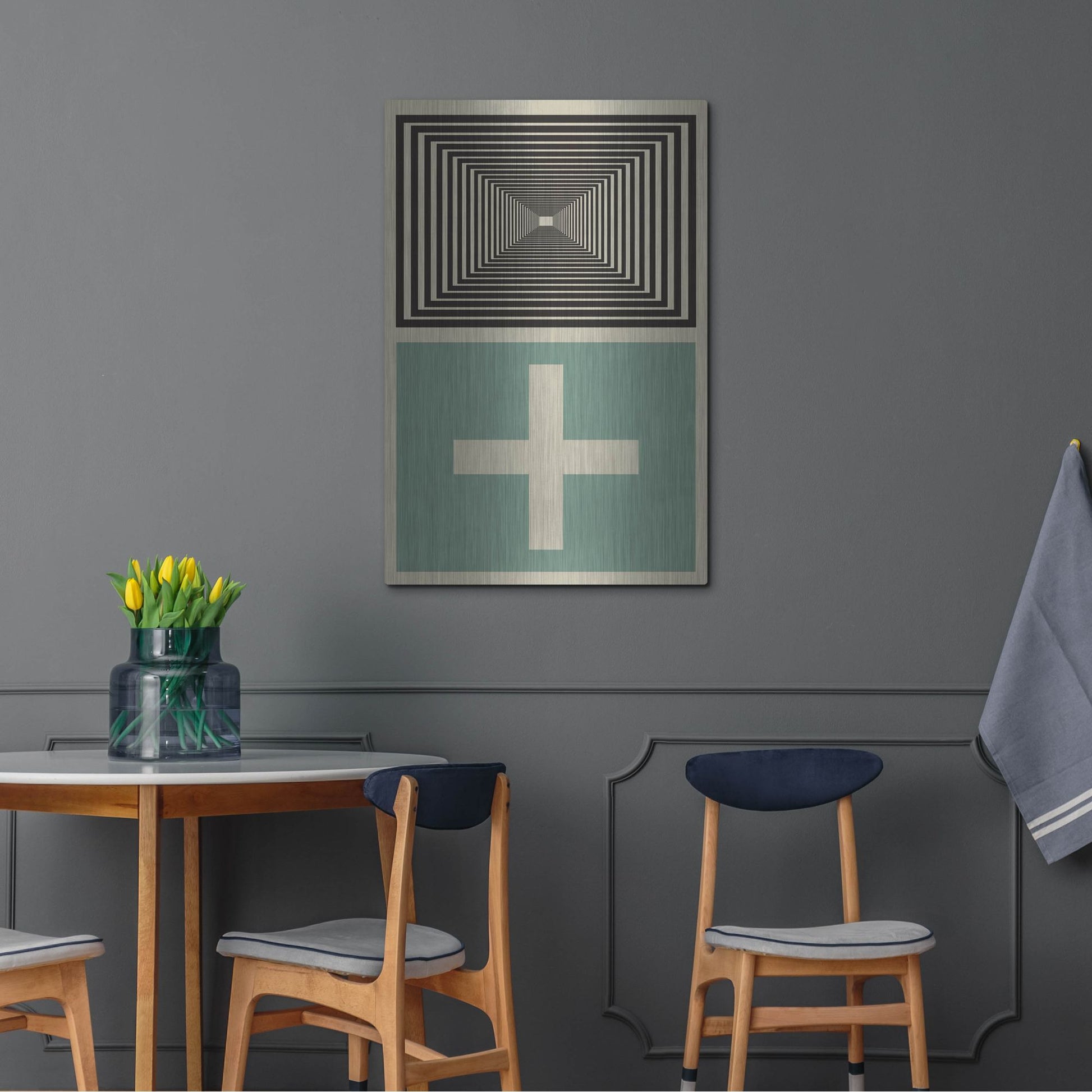 Luxe Metal Art 'Abstract Geometric 23' by Gary Williams, Metal Wall Art,24x36