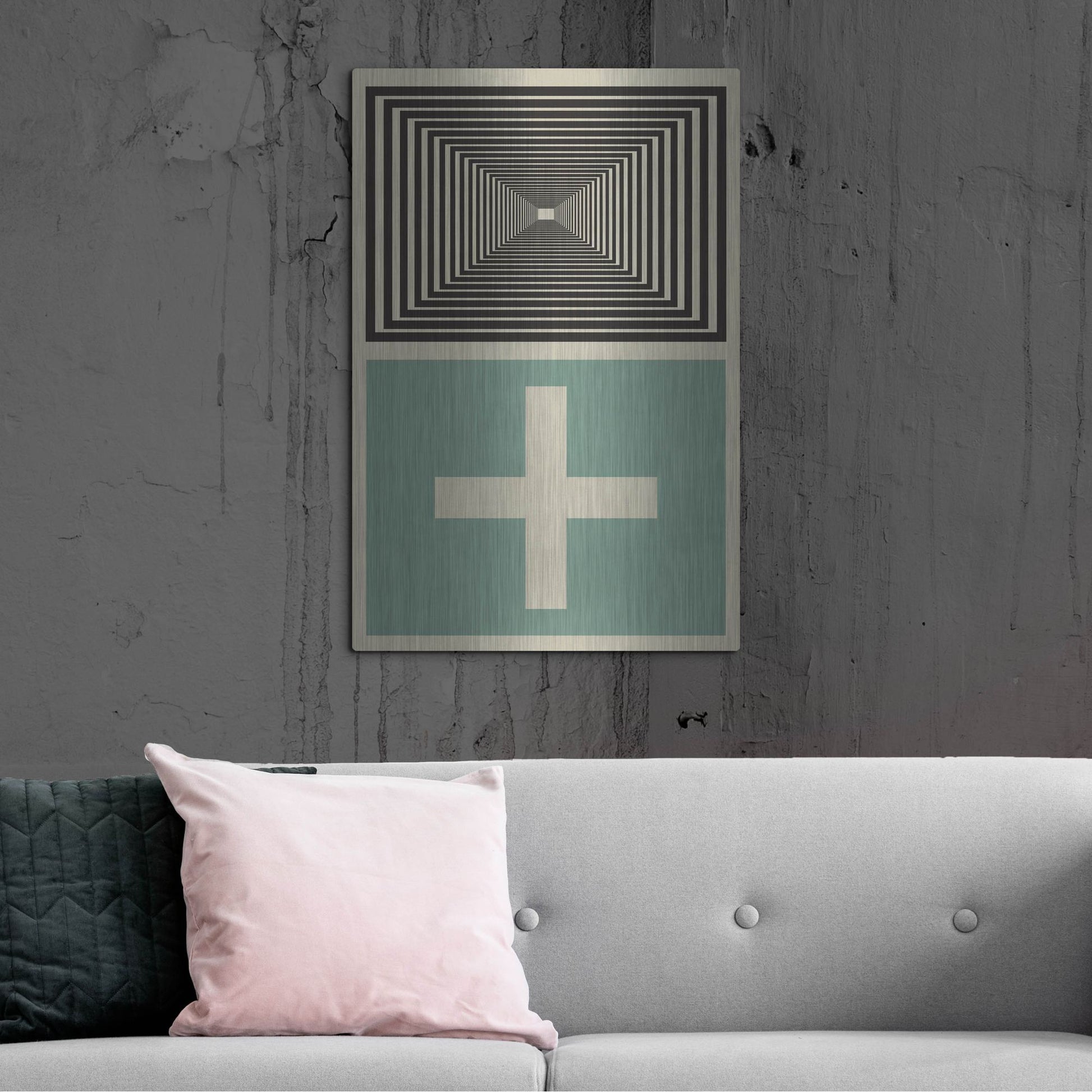 Luxe Metal Art 'Abstract Geometric 23' by Gary Williams, Metal Wall Art,24x36